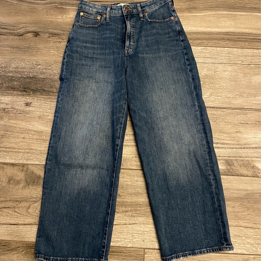 Madewell curvy slim wide leg jeans